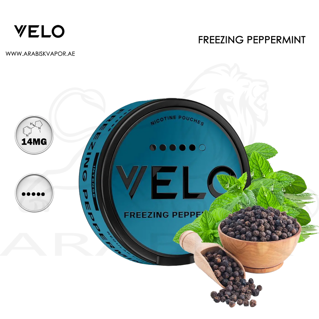 VELO NICOTINE POUCHES - FREEZING PEPPERMINT Arabisk Vape VELO NICOTINE POUCHES - FREEZING PEPPERMINT Arabisk Vape