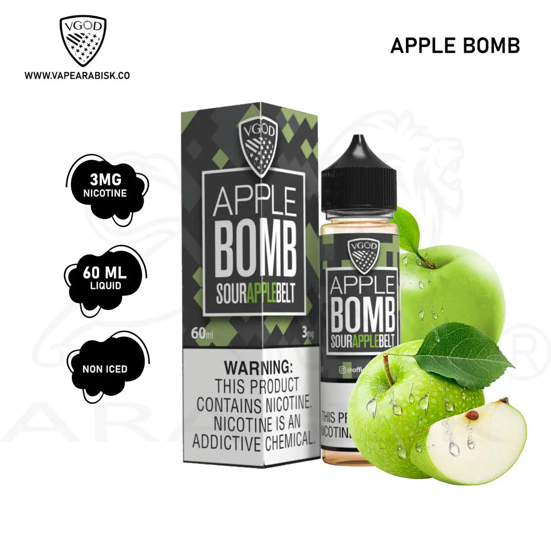 VGOD BOMB SALT SERIES - APPLE BOMB 3MG 60ML 