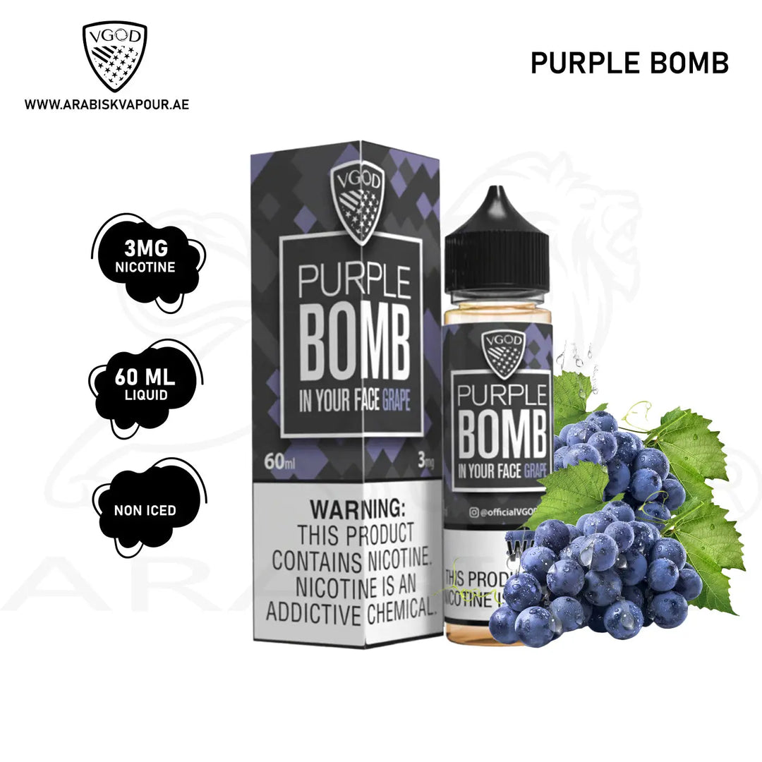 VGOD BOMB SALT SERIES - PURPLE 3MG 60ML 