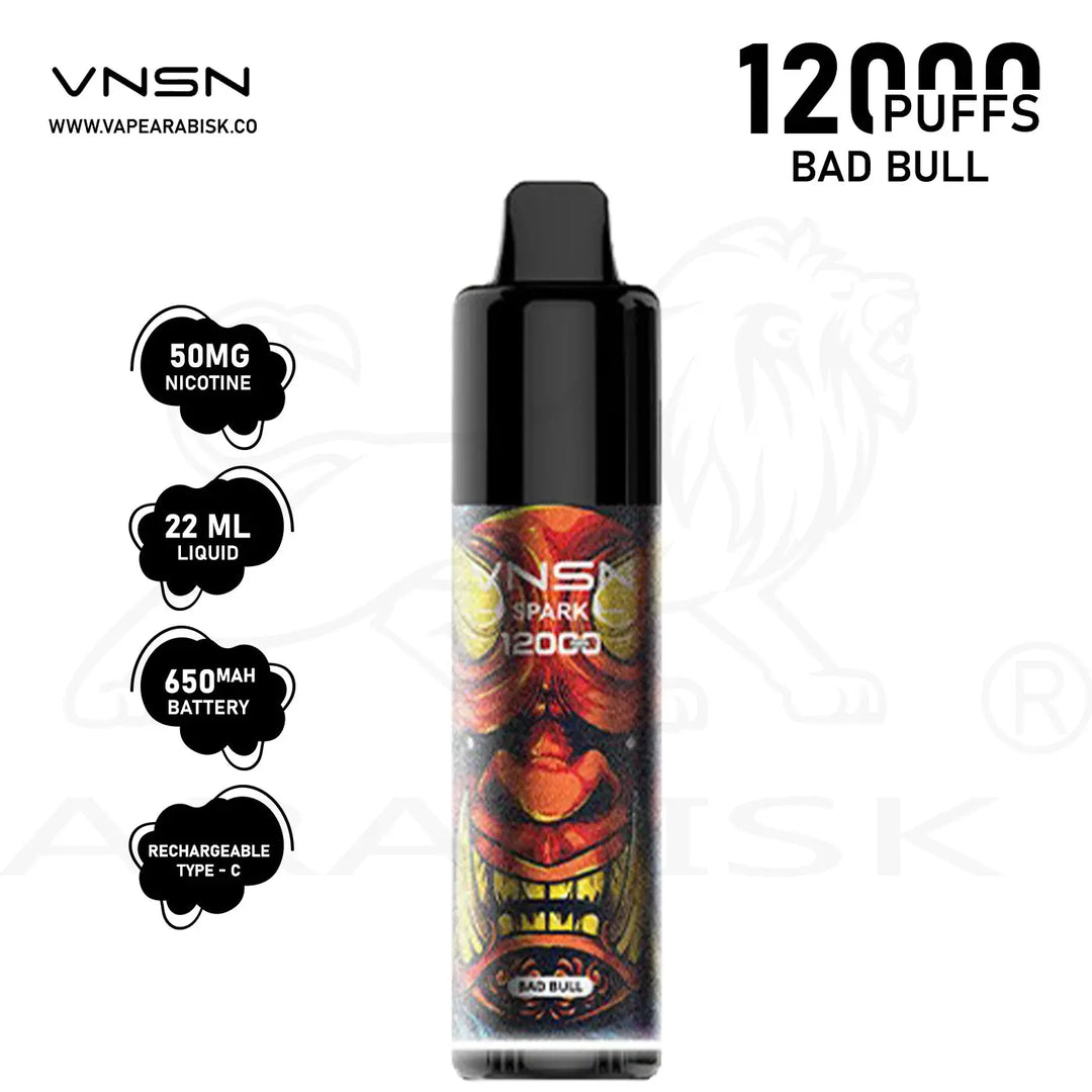 VNSN SPARK 12000 PUFFS 50MG - BAD BULL VNSN