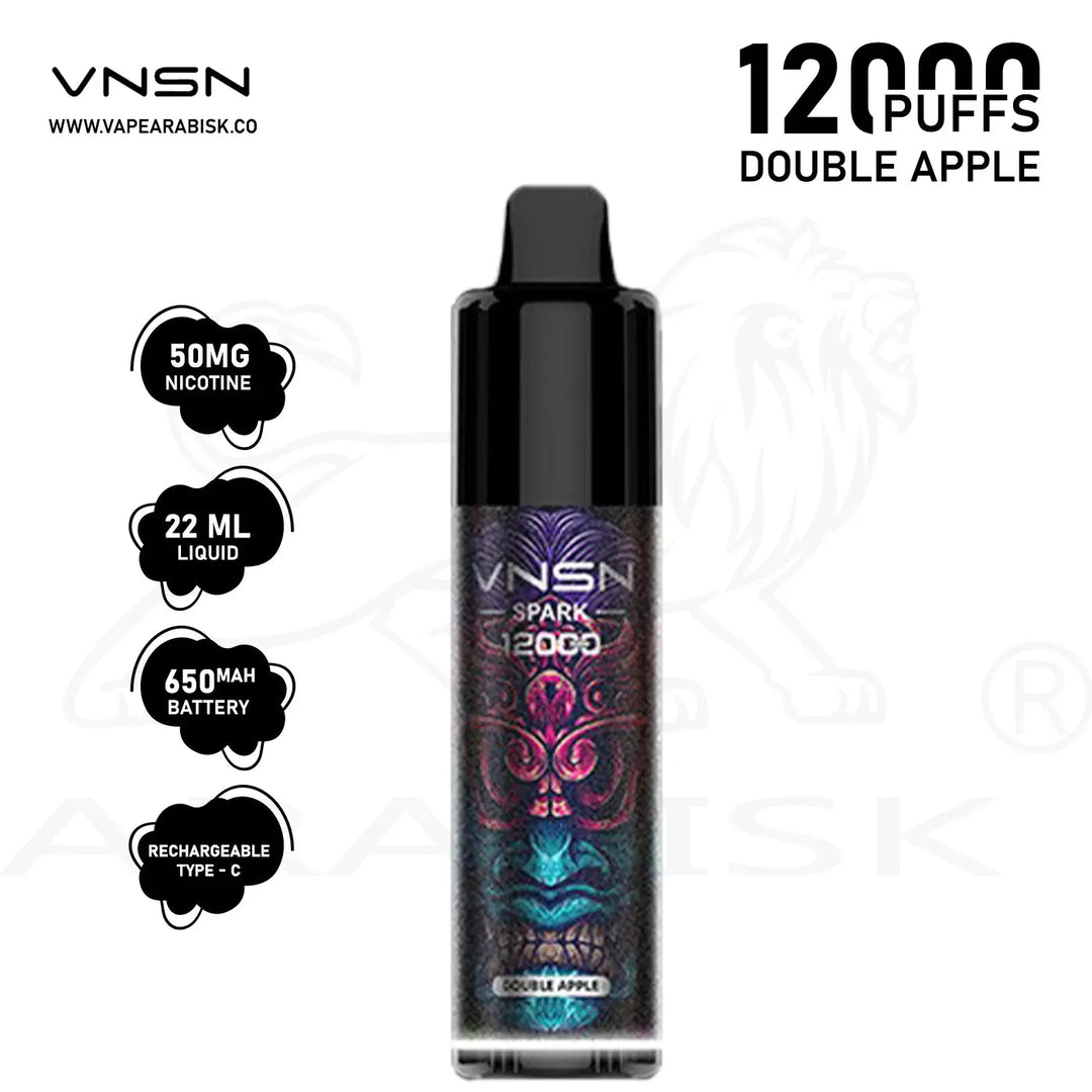 VNSN SPARK 12000 PUFFS 50MG - DOUBLE APPLE VNSN