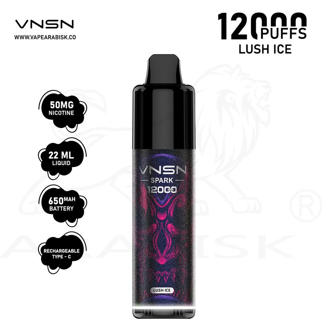 VNSN SPARK 12000 PUFFS 50MG - LUSH ICE VNSN