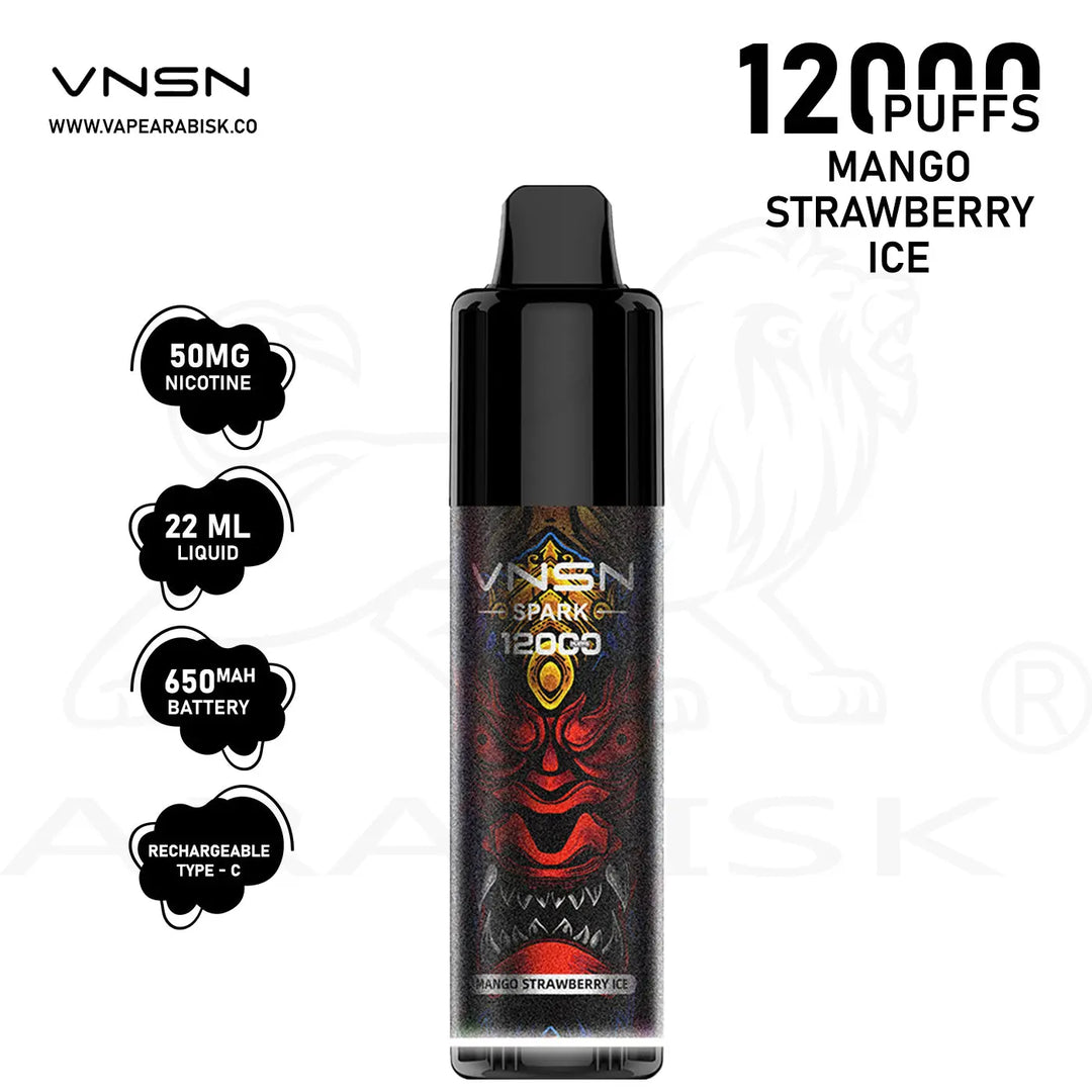 VNSN SPARK 12000 PUFFS 50MG - MANGO STRAWBERRY ICE VNSN