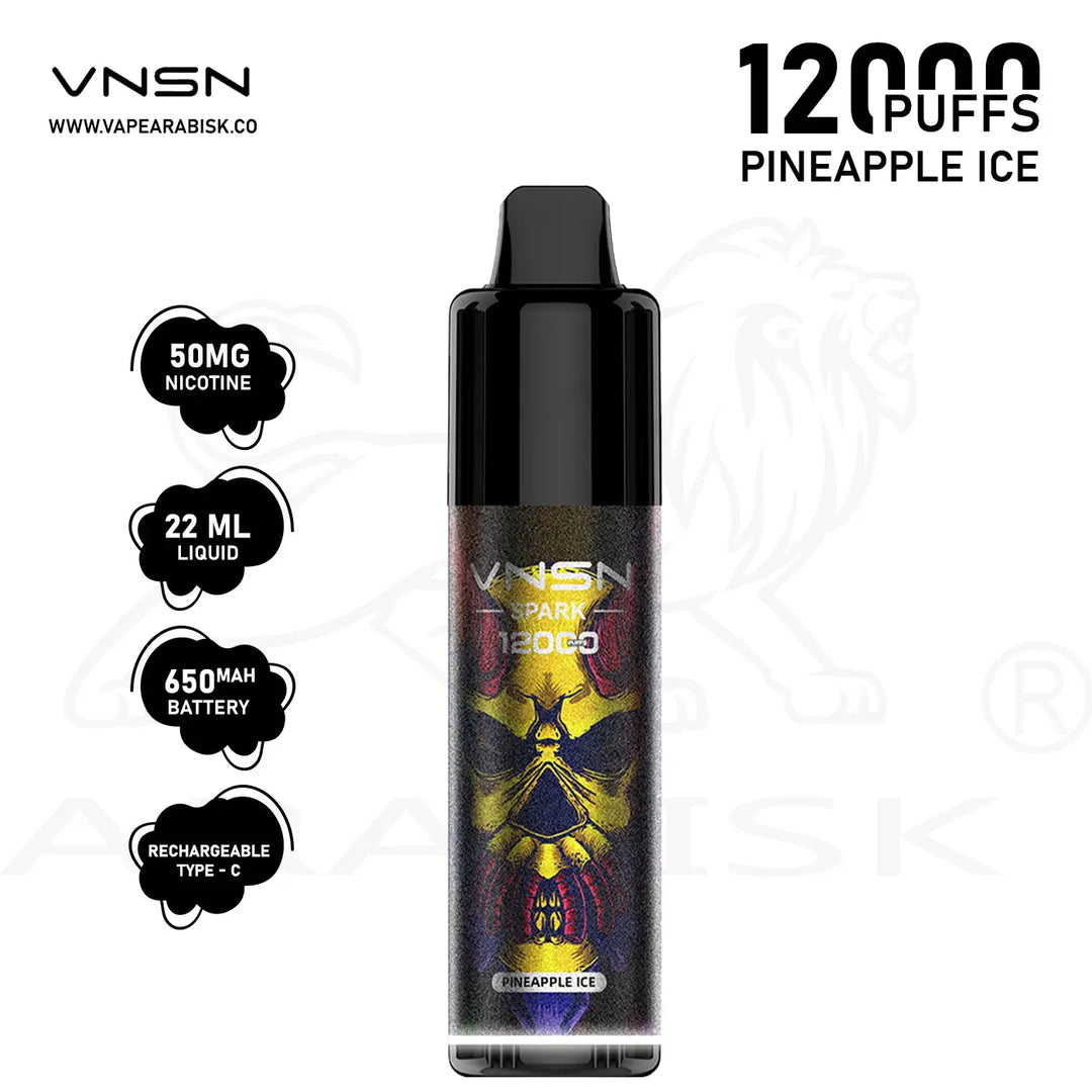 VNSN SPARK 12000 PUFFS 50MG - PINEAPPLE ICE VNSN