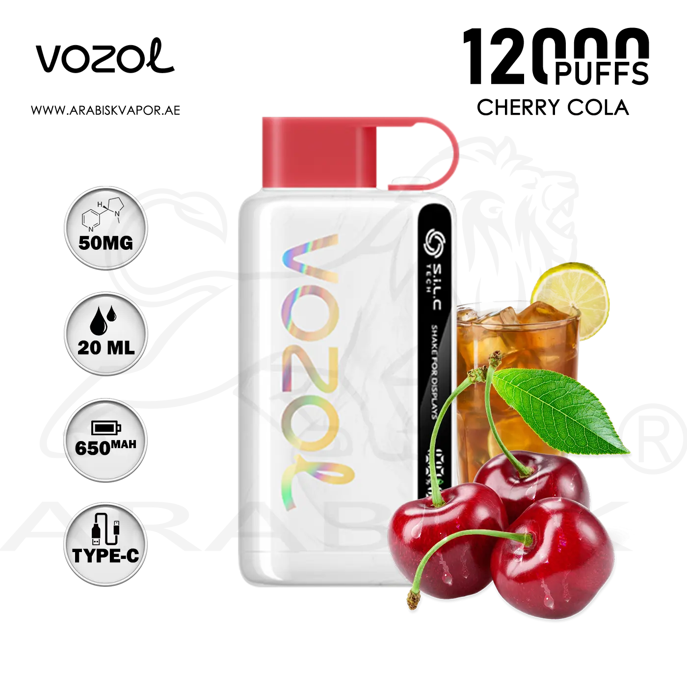 elfbar elfa master akku VOZOL STAR 12000 PUFFS - CHERRY COLA