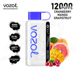 Load image into Gallery viewer, VOZOL STAR 12000 PUFFS 50MG - CRANBERRY MANGO GRAPEFRUIT 
