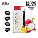 Load image into Gallery viewer, VOZOL STAR 12000 PUFFS 50MG - DRAGON FRUIT BANANA CHERRY 
