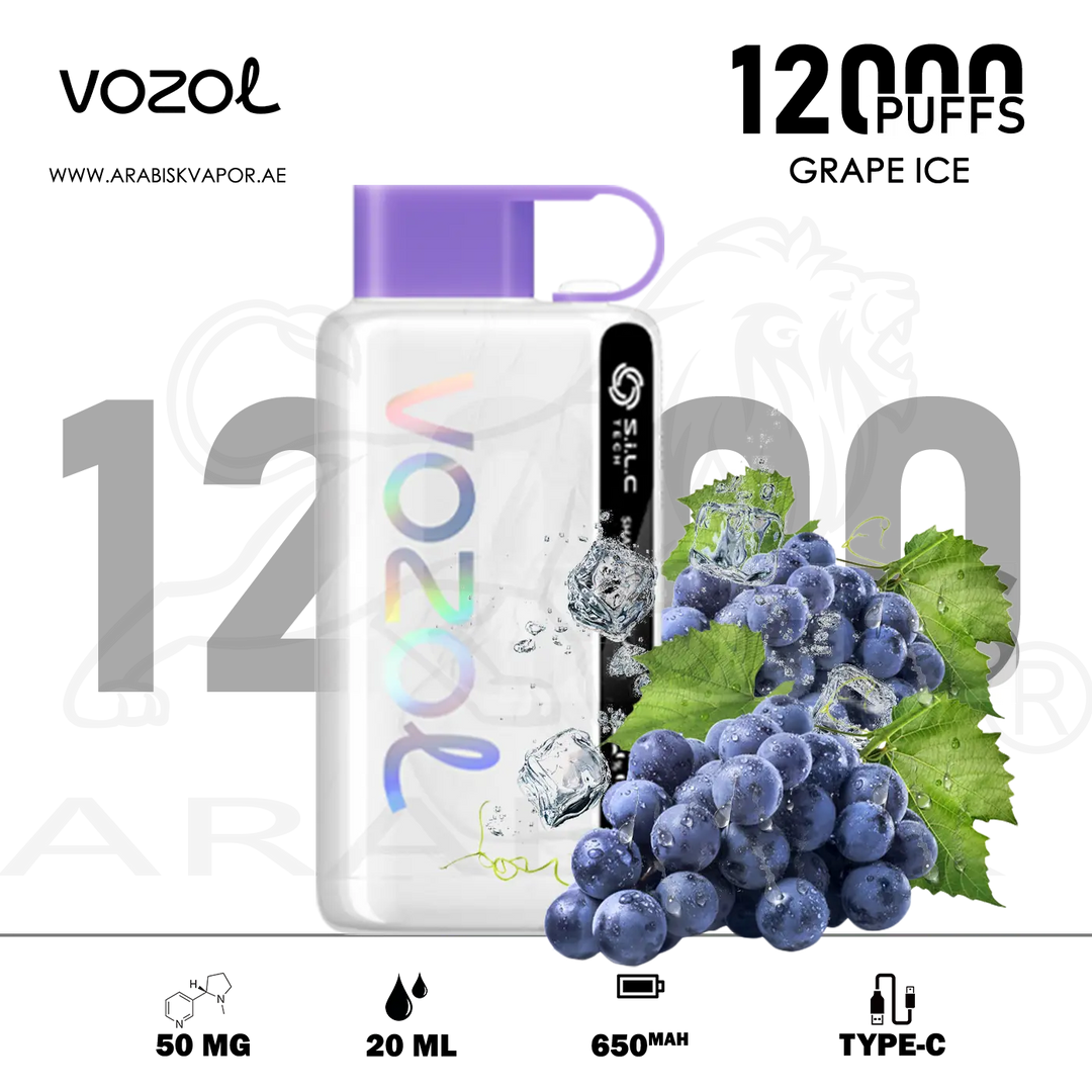 VOZOL STAR 12000 PUFFS - GRAPE ICE Arabisk Vape VOZOL STAR 12000 PUFFS - GRAPE ICE Arabisk Vape