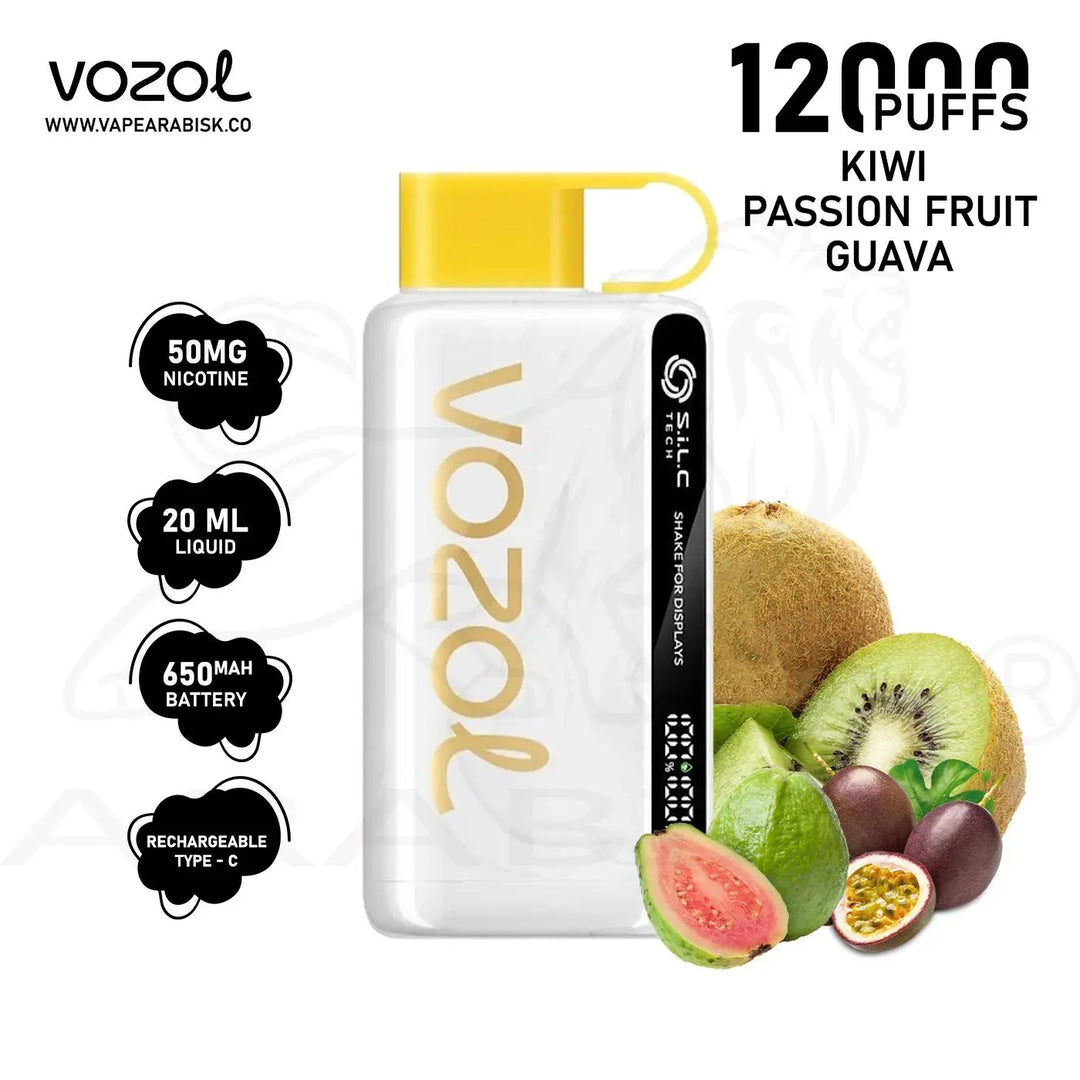 VOZOL STAR 12000 PUFFS 50MG - KIWI PASSION FRUIT GUAVA 