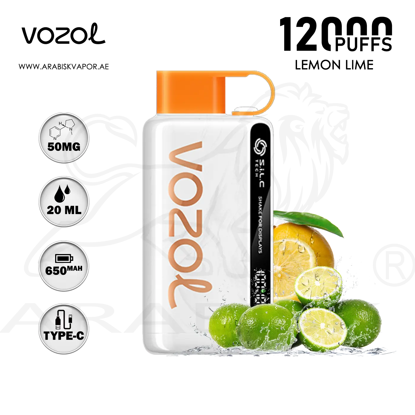 vozol lemon lime 20000 Vozol Vista 20000 Puffs 20K Rechargeable Disposable Vape Pod Kit Ship From  European Warehouse