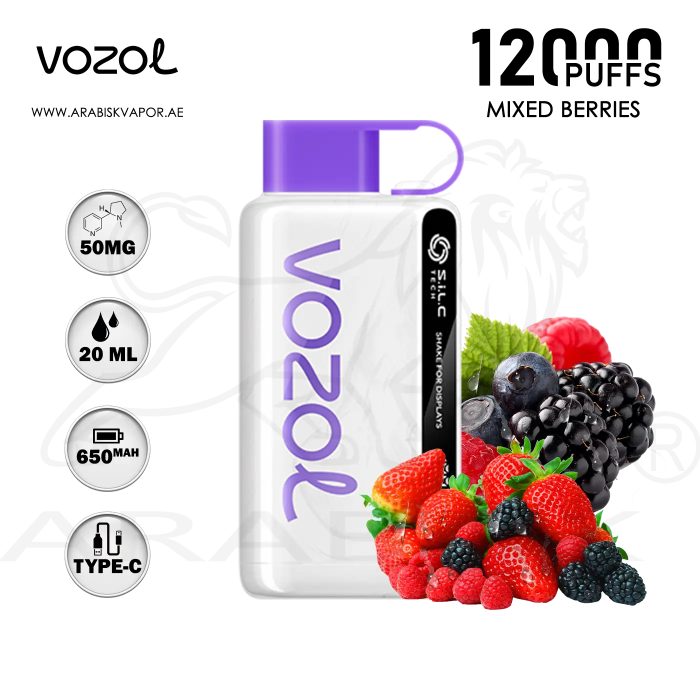 VOZOL STAR 12000 PUFFS - MIXED BERRIES Arabisk Vape VOZOL STAR 12000 PUFFS - MIXED BERRIES Arabisk Vape