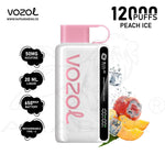 Load image into Gallery viewer, VOZOL STAR 12000 PUFFS 50MG - PEACH ICE 
