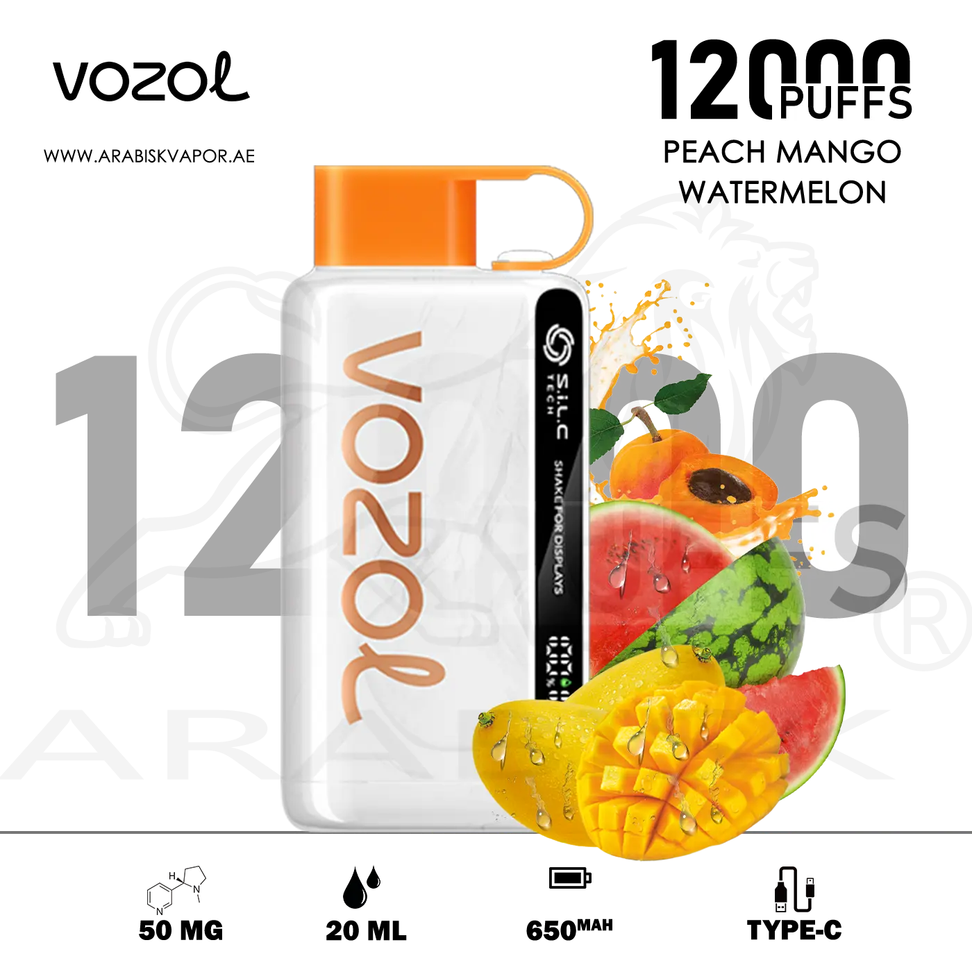 vozol star 20000 peach mango watermelon VOZOL STAR 12000 PUFFS
