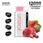 Load image into Gallery viewer, VOZOL STAR 12000 PUFFS 50MG - STRAWBERRY ICE CREAM 
