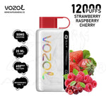 Load image into Gallery viewer, VOZOL STAR 12000 PUFFS 50MG - STRAWBERRY RASPBERRY CHERRY 
