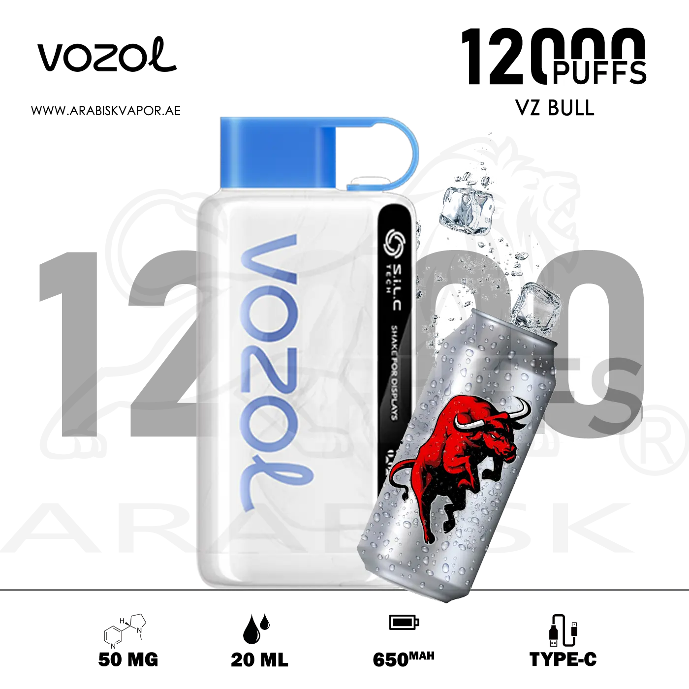 VOZOL STAR 12000 PUFFS - VZBULL  Arabisk Vape