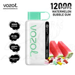 Load image into Gallery viewer, VOZOL STAR 12000 PUFFS 50MG - WATERMELON BUBBLE GUM 
