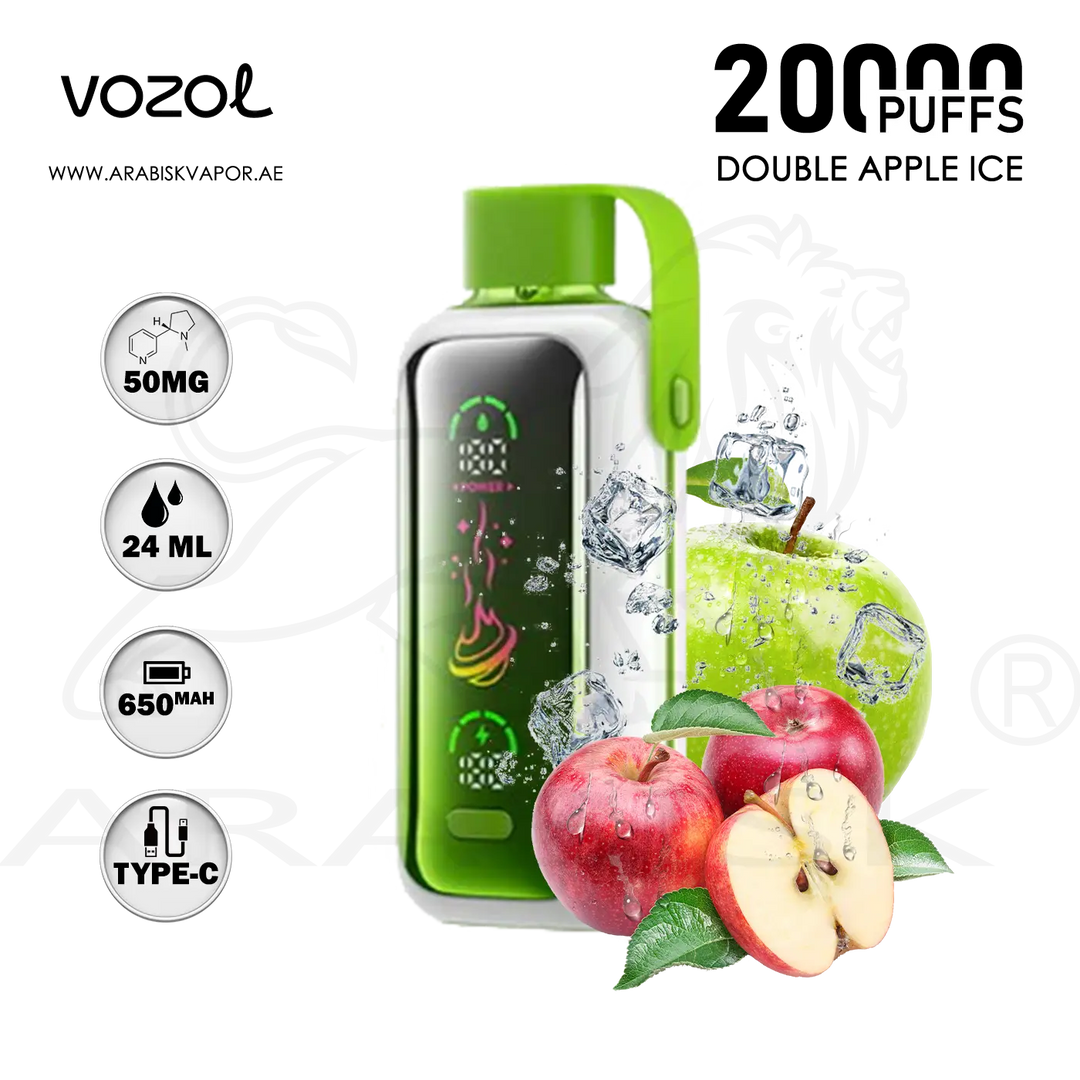 VOZOL STAR 20000 PUFFS 50MG - DOUBLE APPLE ICE | DISPOSABLE DEVICES Arabisk Vape VOZOL STAR 20000 PUFFS 50MG - DOUBLE APPLE ICE | DISPOSABLE DEVICES Arabisk Vape