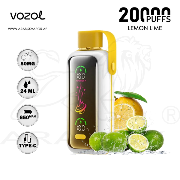 VOZOL STAR 20000 PUFFS 50MG - LEMON LIME | DISPOSABLE DEVICES Arabisk Vape VOZOL STAR 20000 PUFFS 50MG - LEMON LIME | DISPOSABLE DEVICES Arabisk Vape