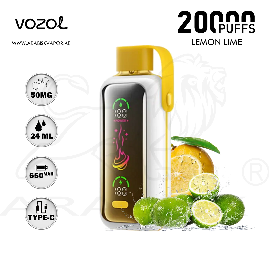 VOZOL STAR 20000 PUFFS 50MG - LEMON LIME | DISPOSABLE DEVICES Arabisk Vape VOZOL STAR 20000 PUFFS 50MG - LEMON LIME | DISPOSABLE DEVICES Arabisk Vape