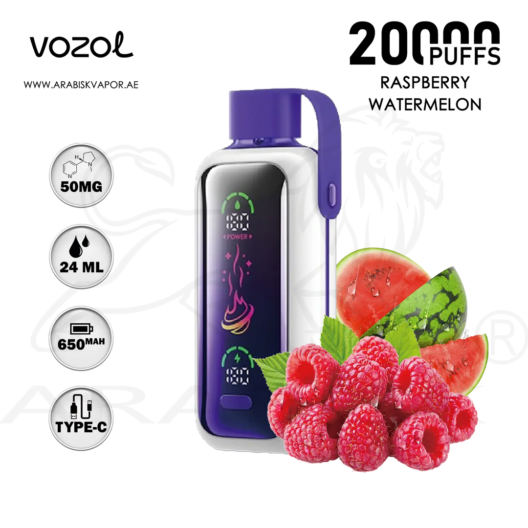 VOZOL STAR 20000 PUFFS 50MG - RASPBERRY WATERMELON Arabisk Vape VOZOL STAR 20000 PUFFS 50MG - RASPBERRY WATERMELON Arabisk Vape
