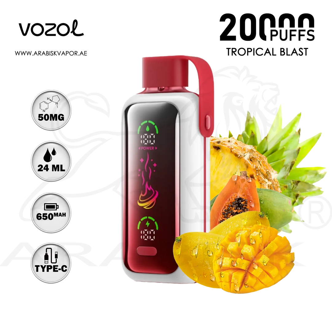 VOZOL STAR 20000 PUFFS 50MG - TROPICAL BLAST | DISPOSABLE DEVICES Arabisk Vape VOZOL STAR 20000 PUFFS 50MG - TROPICAL BLAST | DISPOSABLE DEVICES Arabisk Vape