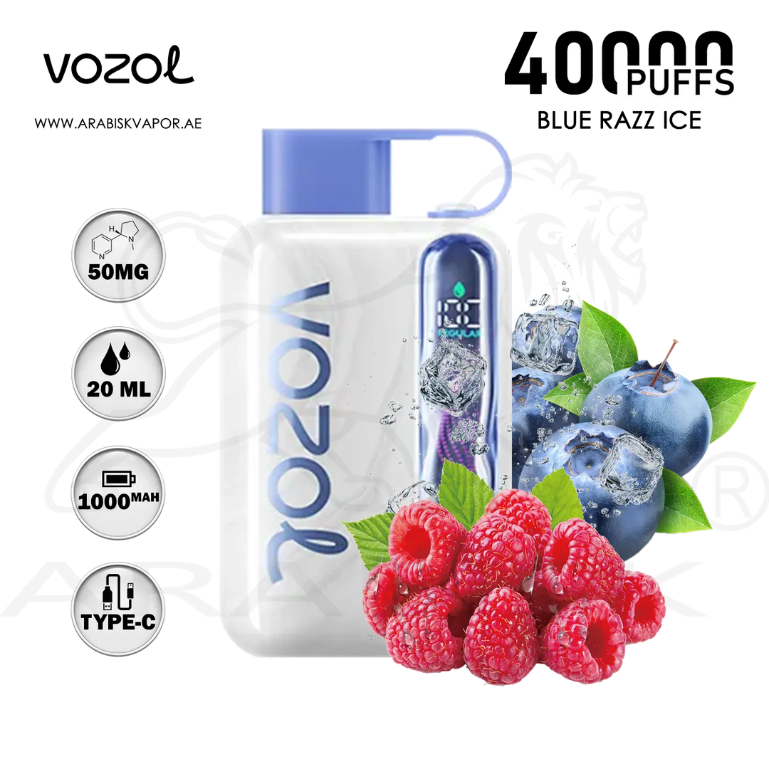 VOZOL STAR 40000 PUFFS 50MG - BLUE RAZZ ICE | DISPOSABLE DEVICES Arabisk Vape VOZOL STAR 40000 PUFFS 50MG - BLUE RAZZ ICE | DISPOSABLE DEVICES Arabisk Vape