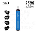 Load image into Gallery viewer, VUDU 2500 PUFFS 50MG - BLUE RASPBERRY VUDU
