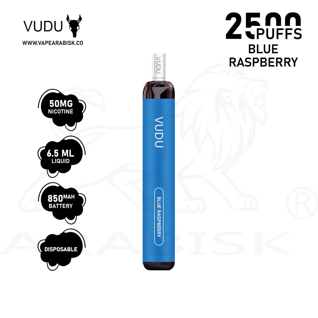 VUDU 2500 PUFFS 50MG - BLUE RASPBERRY VUDU