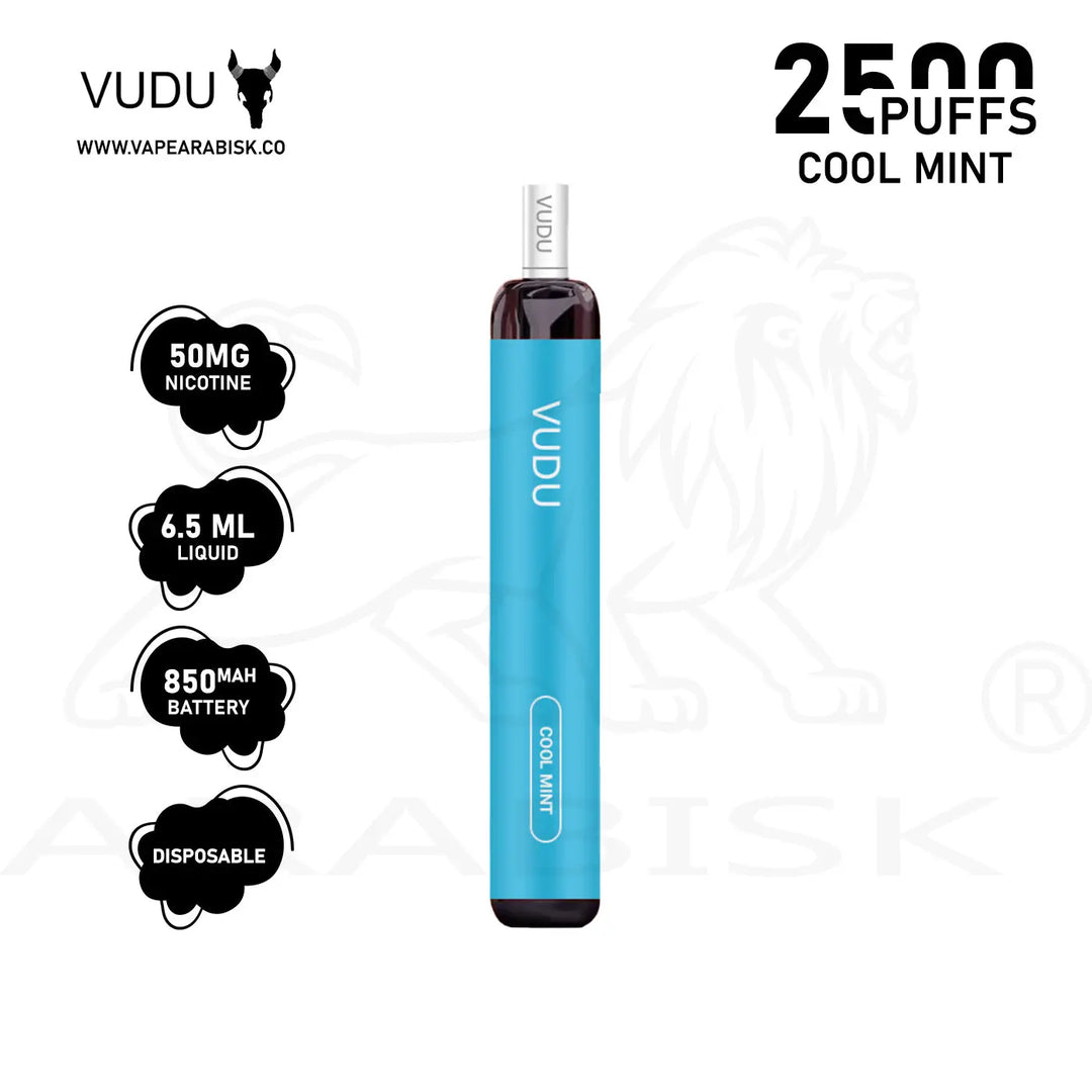 VUDU 2500 PUFFS 50MG - COOL MINT VUDU