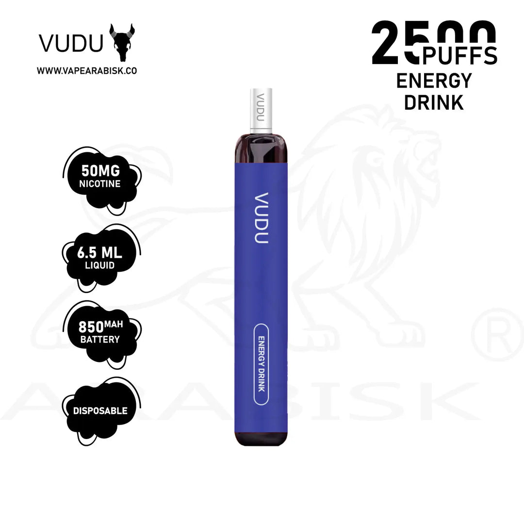 VUDU 2500 PUFFS 50MG - ENERGY DRINK VUDU