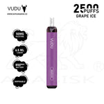 Load image into Gallery viewer, VUDU 2500 PUFFS 50MG - GRAPE ICE VUDU
