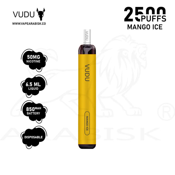 VUDU 2500 PUFFS 50MG - MANGO ICE VUDU