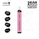 Load image into Gallery viewer, VUDU 2500 PUFFS 50MG - STRAWBERRY BUBBLEGUM VUDU
