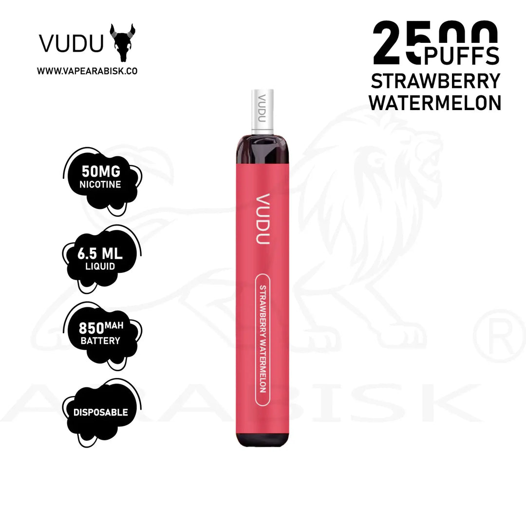 VUDU 2500 PUFFS 50MG - STRAWBERRY WATERMELON VUDU