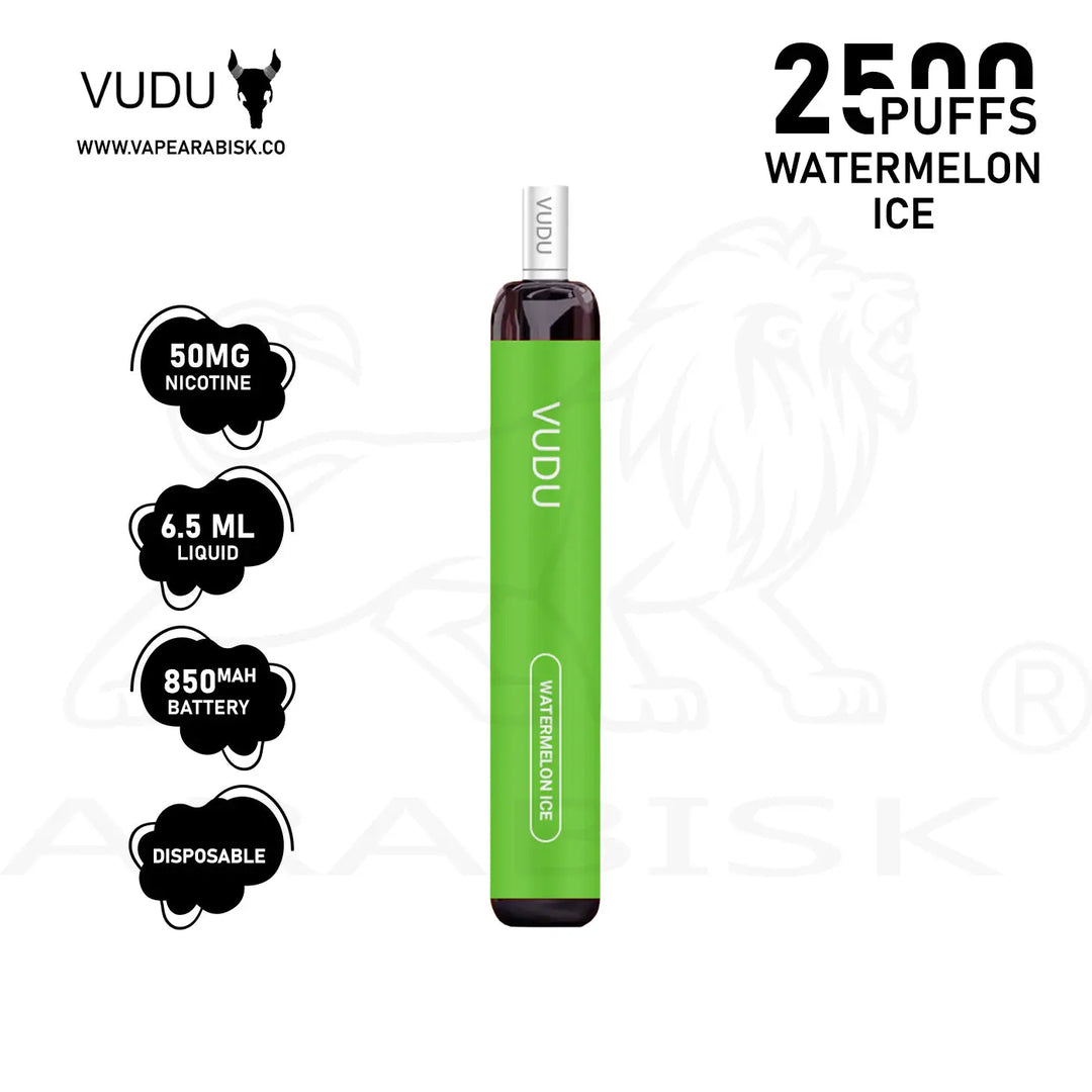 VUDU 2500 PUFFS 50MG - WATERMELON ICE VUDU