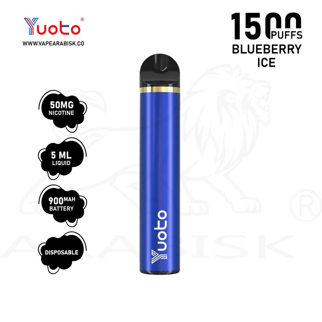 YUOTO 1500 PUFFS 50MG - BLUEBERRY Yuoto