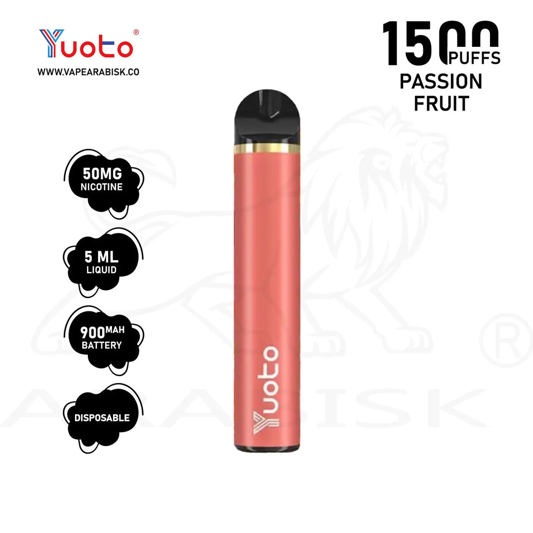 YUOTO 1500 PUFFS 50MG - PASSION FRUIT Yuoto