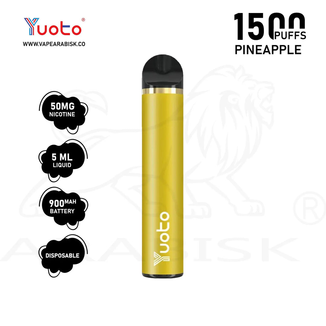 YUOTO 1500 PUFFS 50MG - PINEAPPLE Yuoto