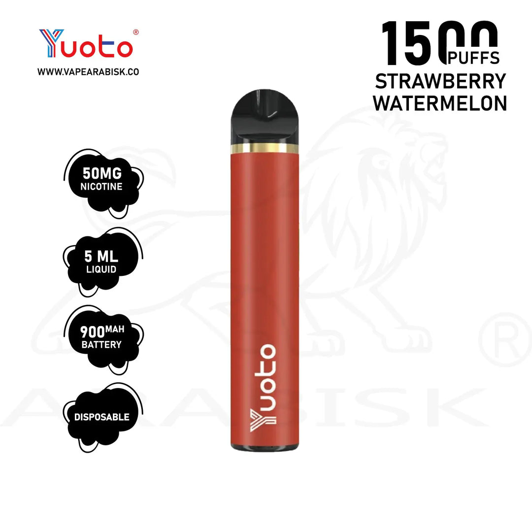 YUOTO 1500 PUFFS 50MG - STRAWBERRY WATERMELON Yuoto