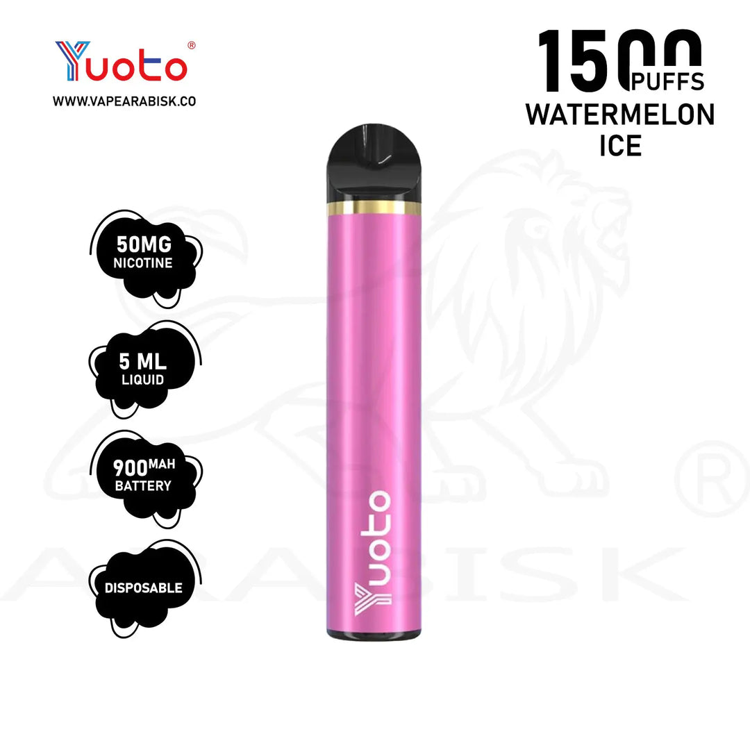 YUOTO 1500 PUFFS 50MG - WATERMELON ICE Yuoto