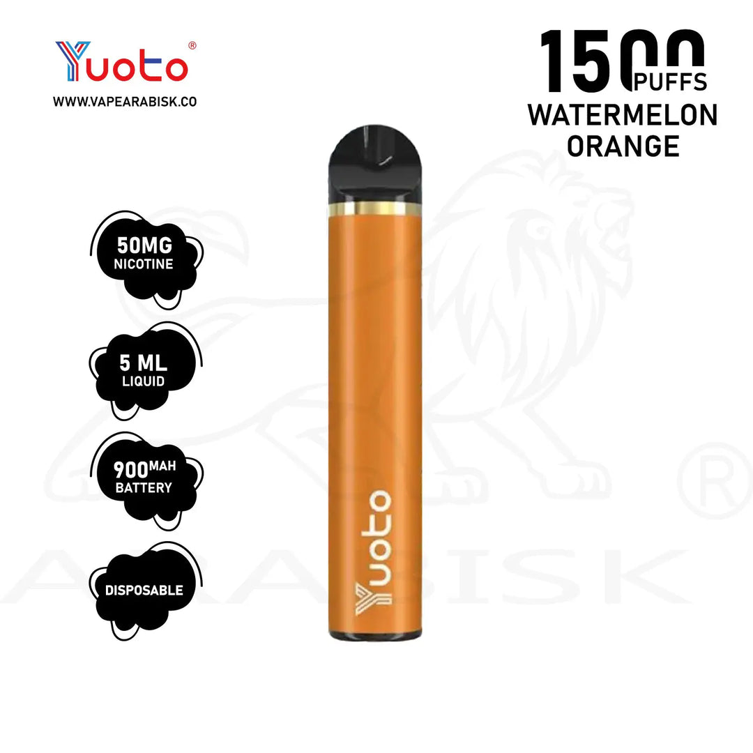 YUOTO 1500 PUFFS 50MG - WATERMELON ORANGE Yuoto