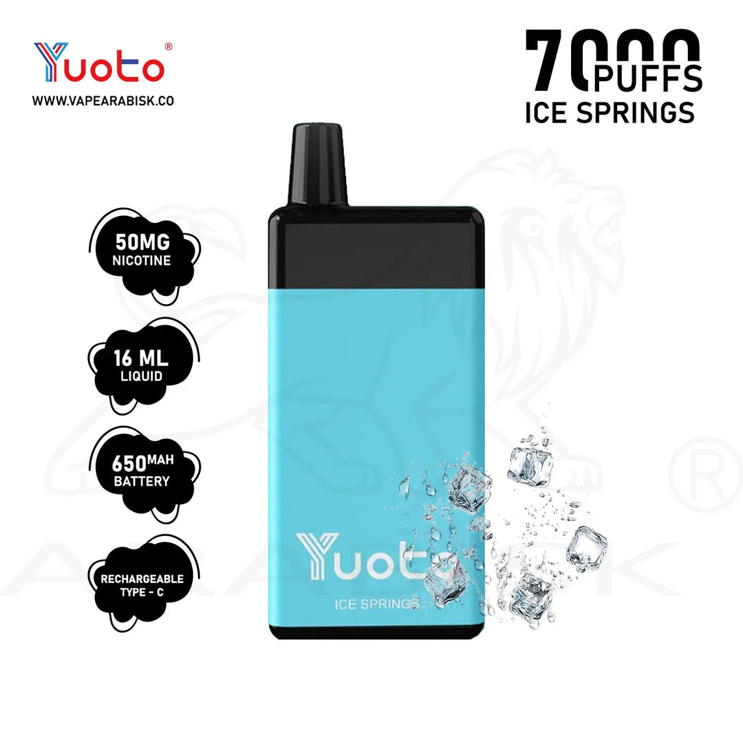 YUOTO BEYONDER 7000 PUFFS 50MG - ICE SPRINGS 