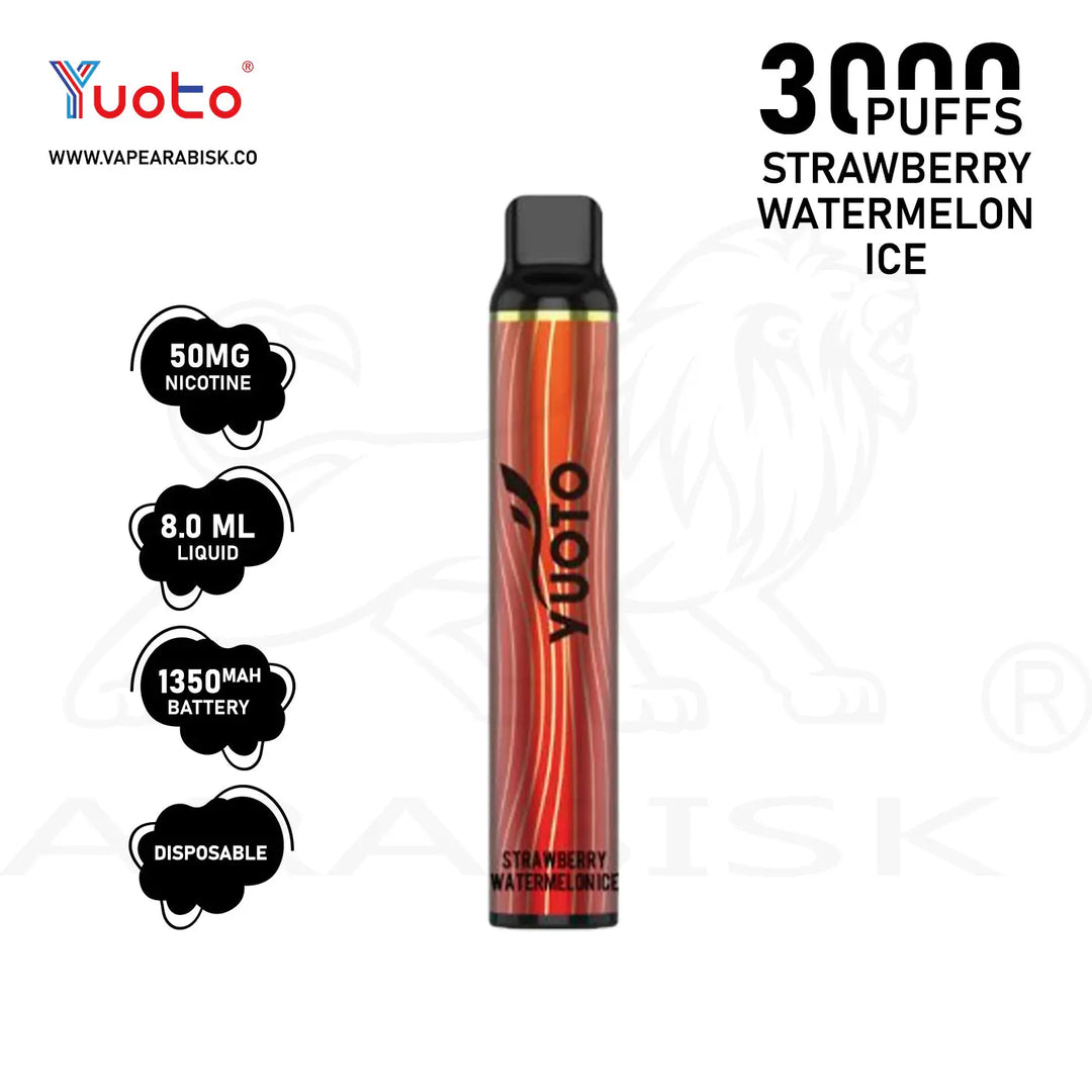 YUOTO LUSCIOUS 3000 PUFFS 50MG - STRAWBERRY WATERMELON 