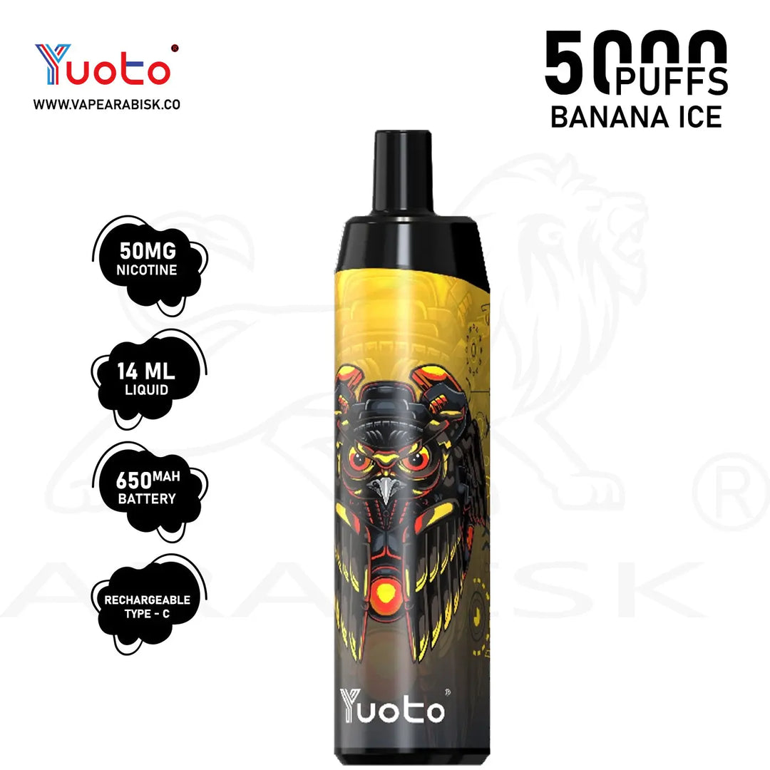 YUOTO THANOS 5000 PUFFS 50MG - BANANA ICE YUOTO