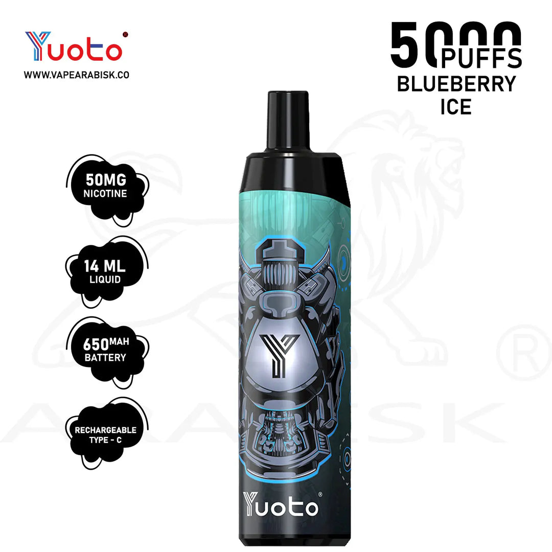 YUOTO THANOS 5000 PUFFS 50MG - BLUEBERRY ICE YUOTO