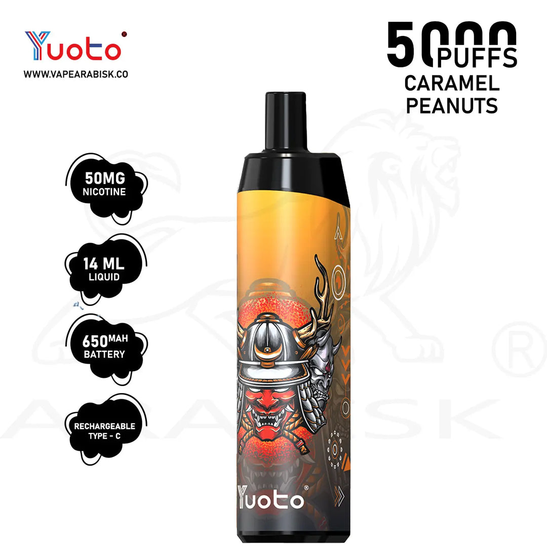 YUOTO THANOS 5000 PUFFS 50MG - CARAMEL PEANUTS YUOTO