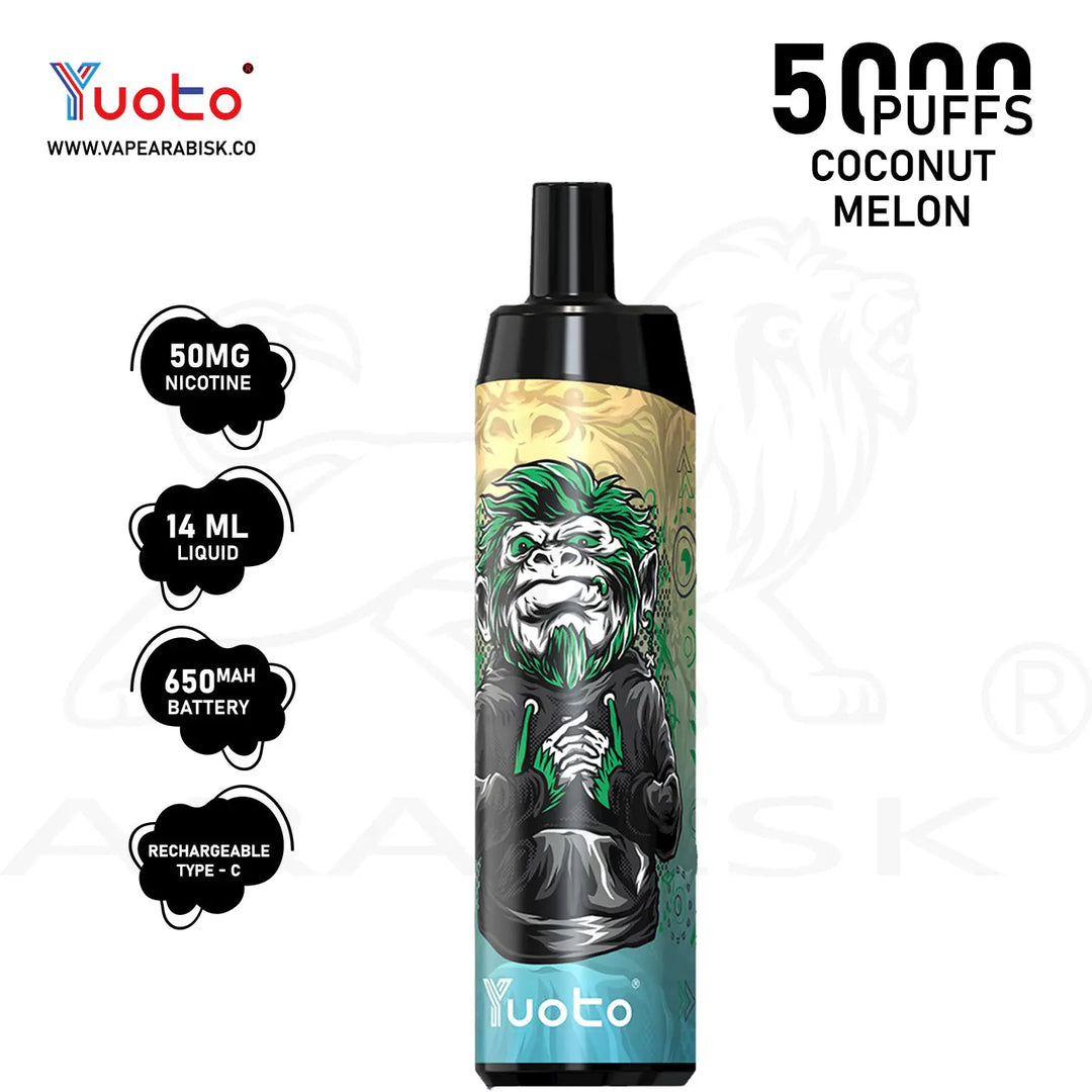 YUOTO THANOS 5000 PUFFS 50MG - COCONUT MELON YUOTO