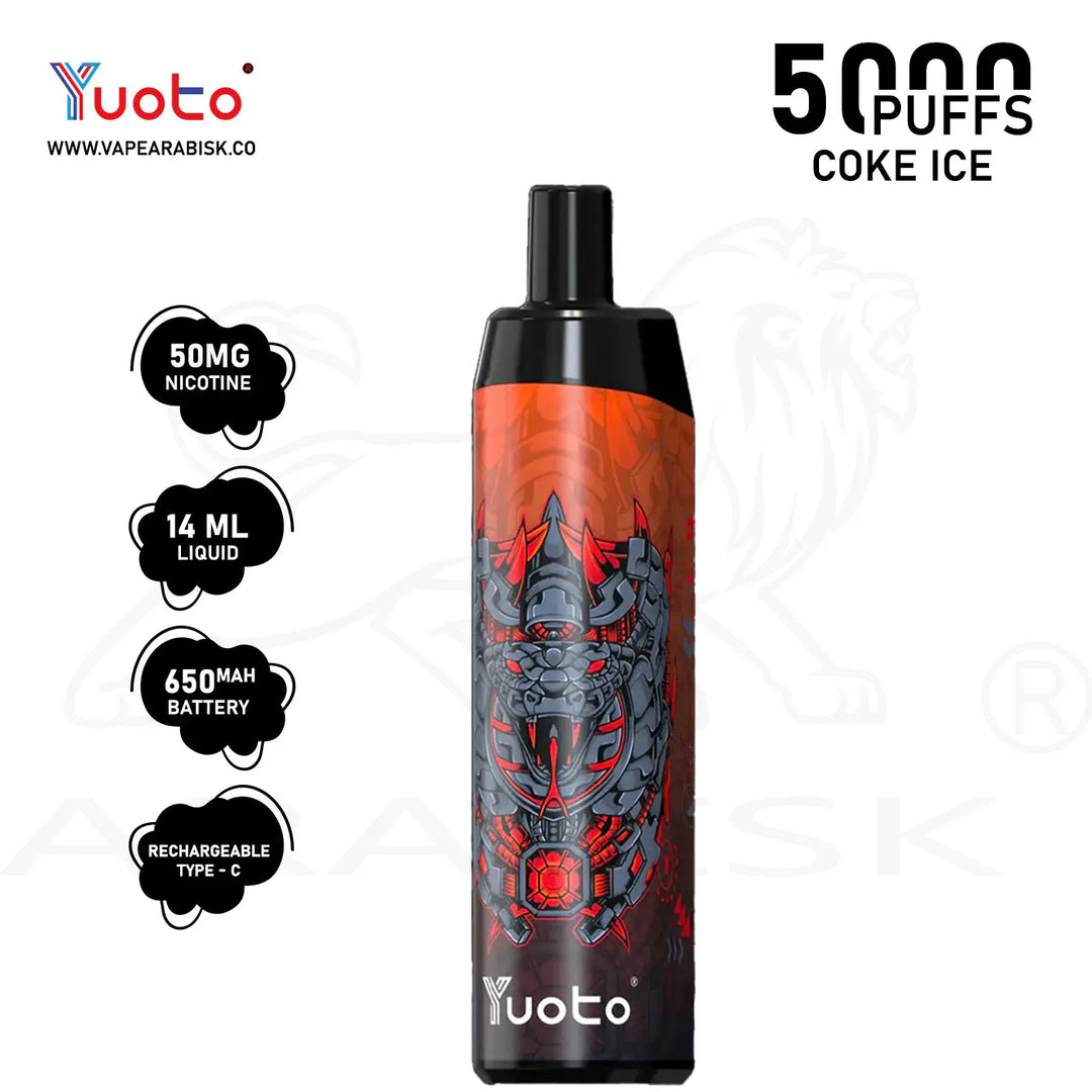 YUOTO THANOS 5000 PUFFS 50MG - COKE ICE YUOTO