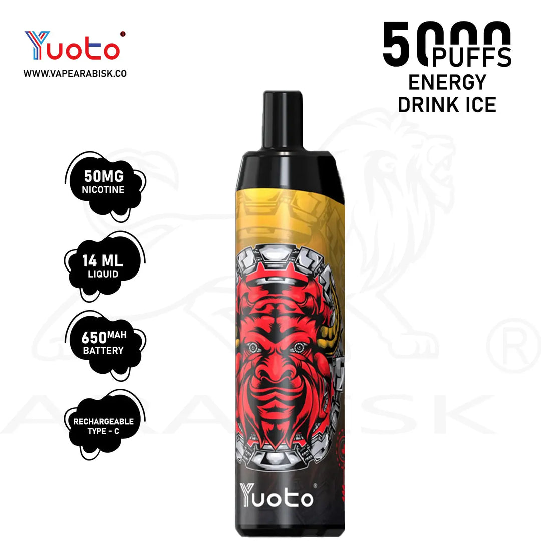 YUOTO THANOS 5000 PUFFS 50MG - ENERGY DRINK ICE YUOTO